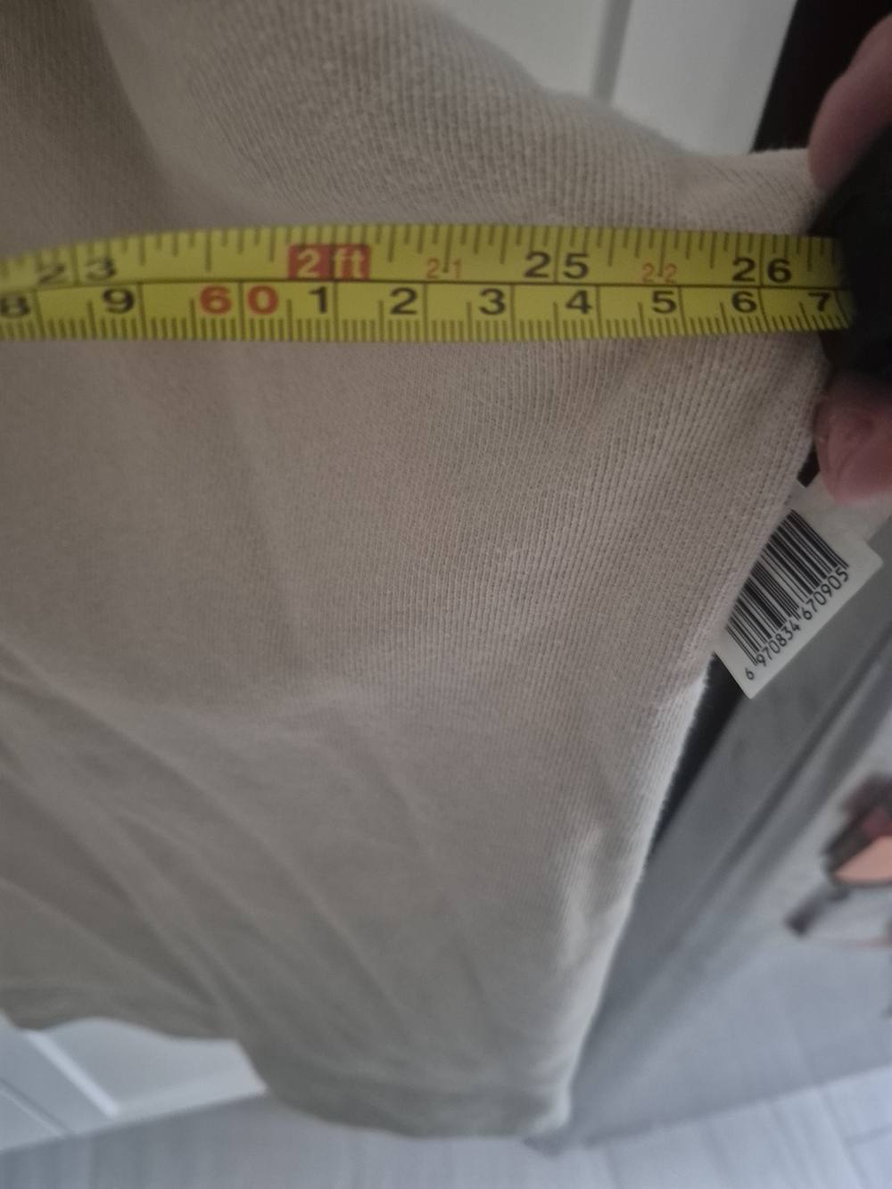 aerie Womens Crewneck Hoodie Sweater in Light Beige - Picture 5 of 5